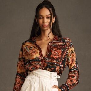 NWT Farm Rio Classic Buttondown Shirt Large